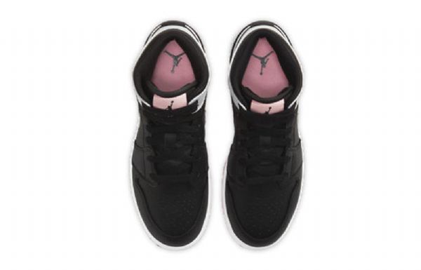 Nike Air Jordan 1 Mid Tops Gs Basketball Sko Til Mænd Lyserød Lilla