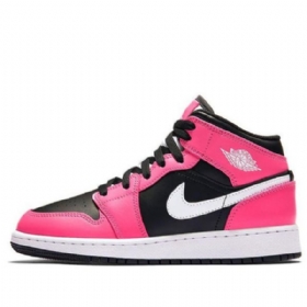 Nike Air Jordan 1 Mid Tops Gs Basketball Sko Til Mænd Lyserødsicle