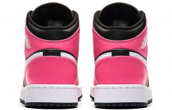 Nike Air Jordan 1 Mid Tops Gs Basketball Sko Til Mænd Lyserødsicle