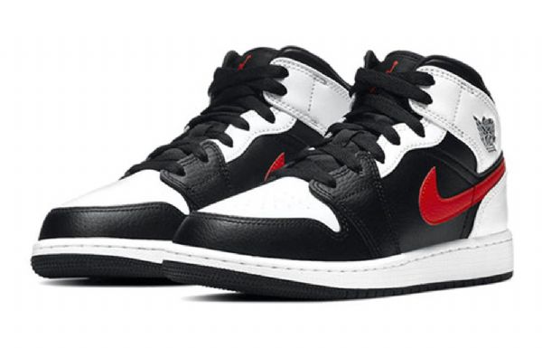 Nike Air Jordan 1 Mid Tops Gs Basketball Sko Til Mænd Rød