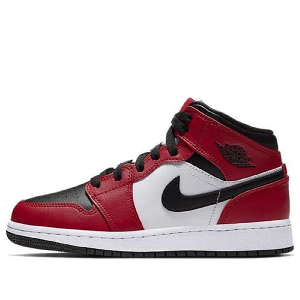 Nike Air Jordan 1 Mid Tops Gs Basketball Sko Til Mænd Sort