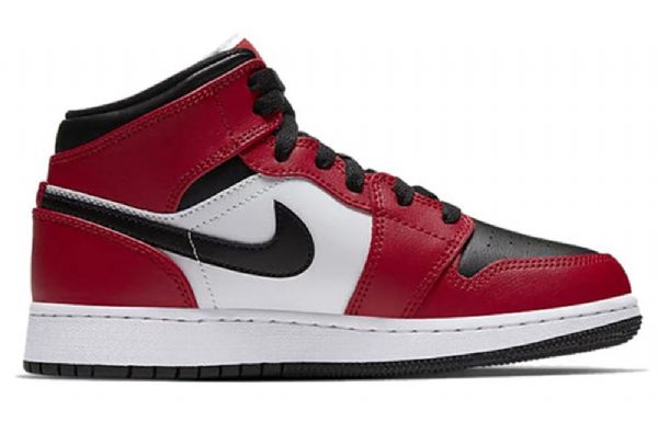 Nike Air Jordan 1 Mid Tops Gs Basketball Sko Til Mænd Sort