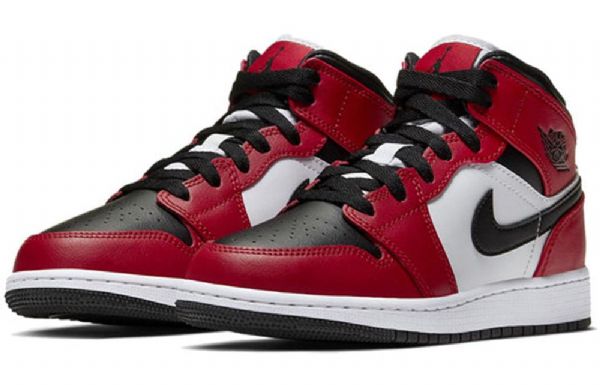 Nike Air Jordan 1 Mid Tops Gs Basketball Sko Til Mænd Sort