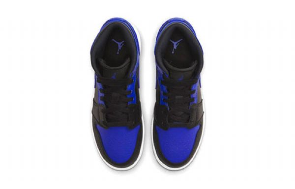 Nike Air Jordan 1 Mid Tops Gs Basketball Sko Til Mænd Sort Blå