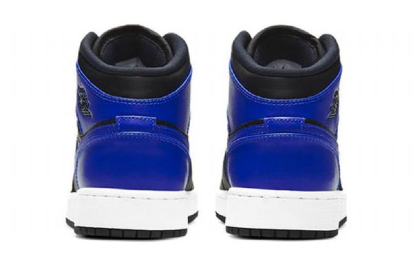 Nike Air Jordan 1 Mid Tops Gs Basketball Sko Til Mænd Sort Blå