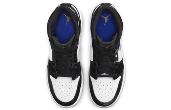 Nike Air Jordan 1 Mid Tops Gs Basketball Sko Til Mænd Sort Blå