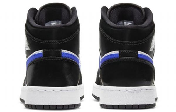 Nike Air Jordan 1 Mid Tops Gs Basketball Sko Til Mænd Sort Blå