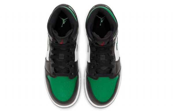 Nike Air Jordan 1 Mid Tops Gs Basketball Sko Til Mænd Sort Grøn