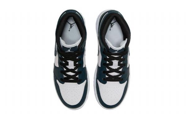Nike Air Jordan 1 Mid Tops Gs Retro Basketball Sko Til Mænd Mørkeblå Blå