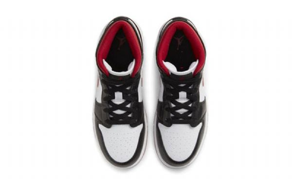 Nike Air Jordan 1 Mid Tops Gs Retro Basketball Sko Til Mænd Sort Rød