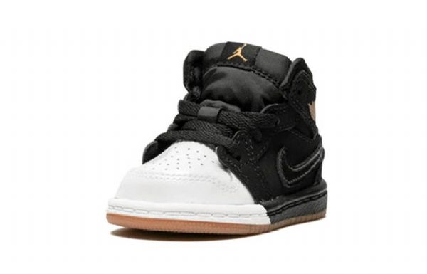 Nike Air Jordan 1 Mid Tops Gt Retro Basketball Sko Til Børn Guld