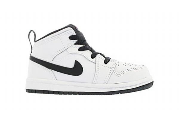 Nike Air Jordan 1 Mid Tops Gt Retro Basketball Sko Til Børn Hvid Fuchsia