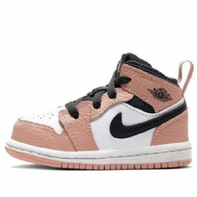 Nike Air Jordan 1 Mid Tops Gt Retro Basketball Sko Til Børn Lyserød