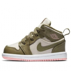 Nike Air Jordan 1 Mid Tops Gt Sko Til Børn Coral