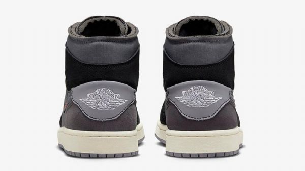Nike Air Jordan 1 Mid Tops Inside Out Sko Til Mænd Sort Grå