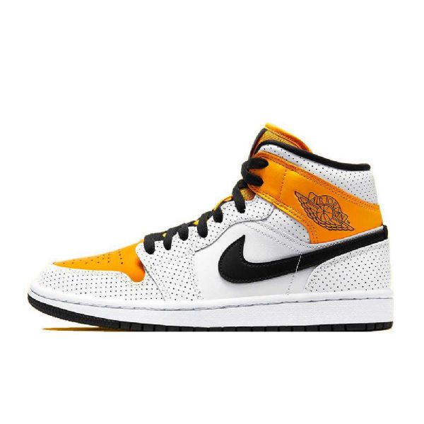 Nike Air Jordan 1 Mid Tops Laser Sko Til Damer Orange