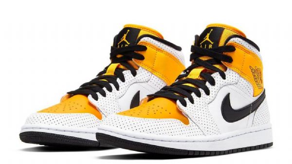 Nike Air Jordan 1 Mid Tops Laser Sko Til Damer Orange