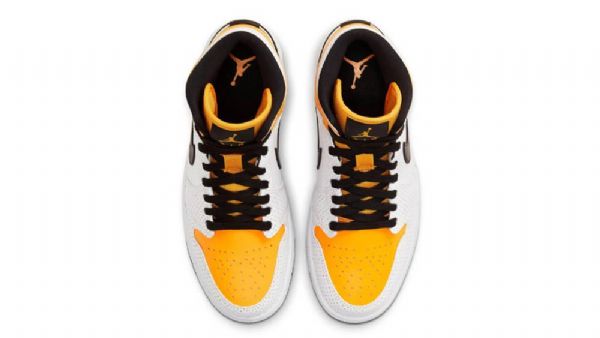 Nike Air Jordan 1 Mid Tops Laser Sko Til Damer Orange