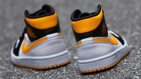 Nike Air Jordan 1 Mid Tops Laser Sko Til Damer Orange