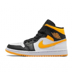 Nike Air Jordan 1 Mid Tops Laser Sko Til Mænd Orange