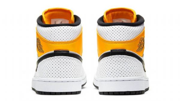 Nike Air Jordan 1 Mid Tops Laser Sko Til Mænd Orange