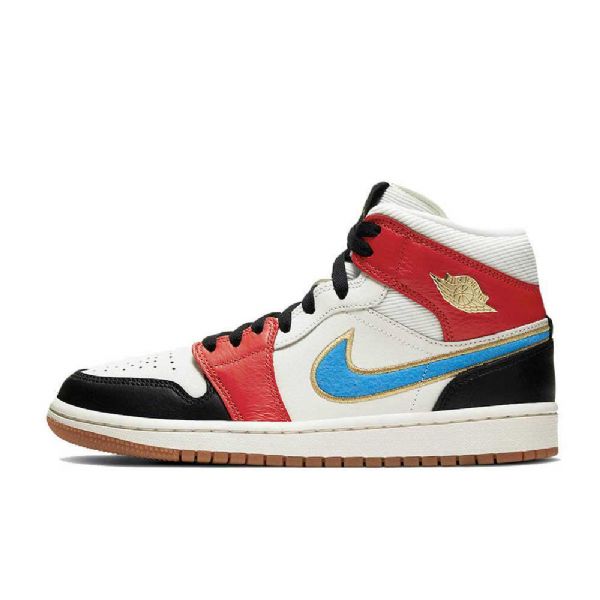 Nike Air Jordan 1 Mid Tops Let(her)man Sko Til Damer Flerfarvet