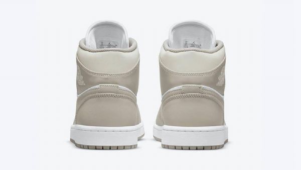 Nike Air Jordan 1 Mid Tops Linned Sko Til Mænd Oliven Grøn Hvid