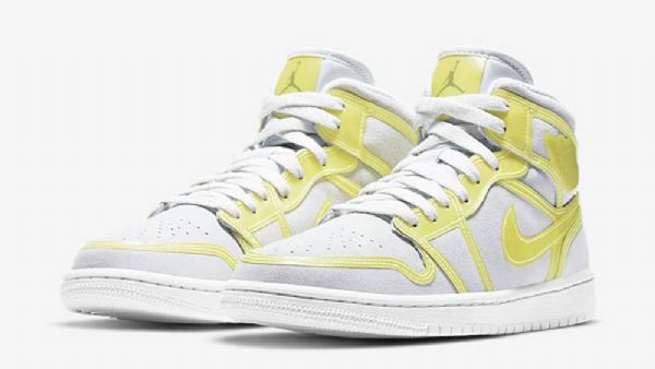 Nike Air Jordan 1 Mid Tops Lx Opti Sko Til Damer Gul