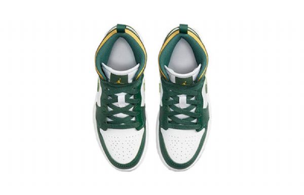 Nike Air Jordan 1 Mid Tops Ps Retro Basketball Sko Til Mænd Grøn Sort