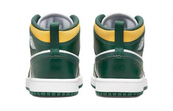 Nike Air Jordan 1 Mid Tops Ps Retro Basketball Sko Til Mænd Grøn Sort