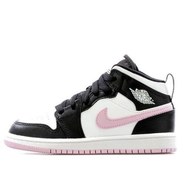 Nike Air Jordan 1 Mid Tops Ps Retro Basketball Sko Til Mænd Hvid Lys Lyserød
