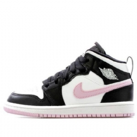 Nike Air Jordan 1 Mid Tops Ps Retro Basketball Sko Til Mænd Hvid Lys Lyserød