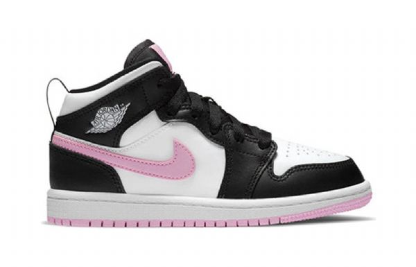 Nike Air Jordan 1 Mid Tops Ps Retro Basketball Sko Til Mænd Hvid Lys Lyserød
