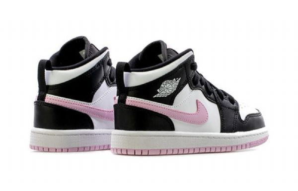 Nike Air Jordan 1 Mid Tops Ps Retro Basketball Sko Til Mænd Hvid Lys Lyserød