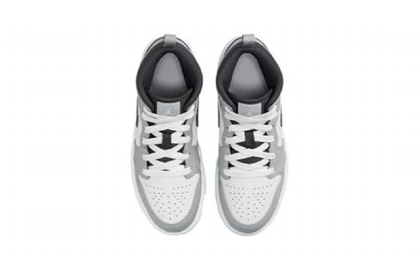 Nike Air Jordan 1 Mid Tops Ps Retro Basketball Sko Til Mænd Lysegrå