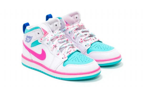 Nike Air Jordan 1 Mid Tops Ps Retro Basketball Sko Til Mænd Lyserød