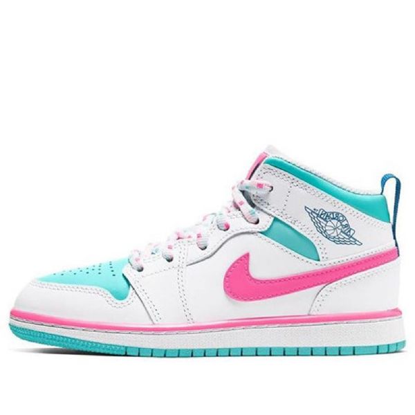 Nike Air Jordan 1 Mid Tops Ps Retro Basketball Sko Til Mænd Lyserød