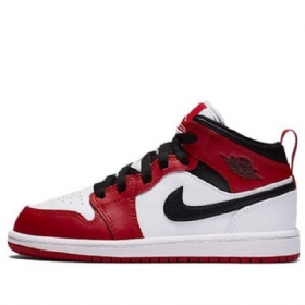 Nike Air Jordan 1 Mid Tops Ps Retro Basketball Sko Til Mænd Rød Hvid