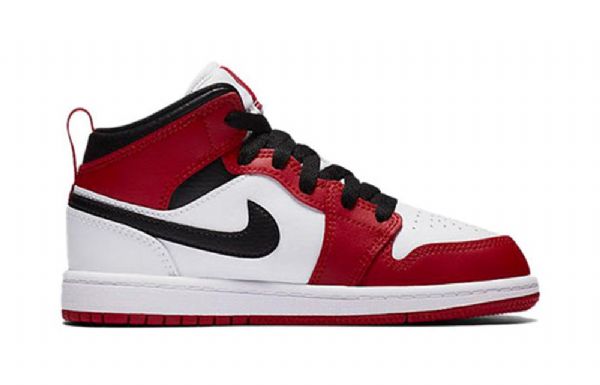 Nike Air Jordan 1 Mid Tops Ps Retro Basketball Sko Til Mænd Rød Hvid