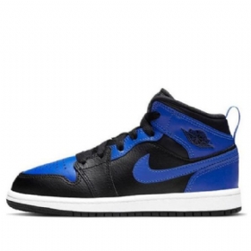 Nike Air Jordan 1 Mid Tops Ps Retro Basketball Sko Til Mænd Sort Blå