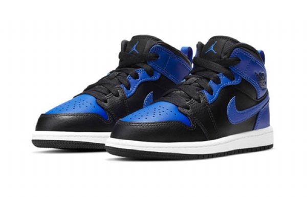 Nike Air Jordan 1 Mid Tops Ps Retro Basketball Sko Til Mænd Sort Blå