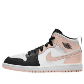 Nike Air Jordan 1 Mid Tops Ps Retro Basketball Sko Til Mænd Sort Coral
