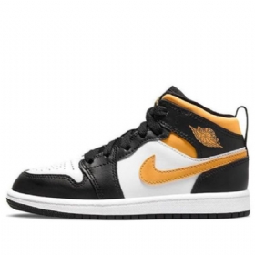 Nike Air Jordan 1 Mid Tops Ps Retro Basketball Sko Til Mænd Sort Guld
