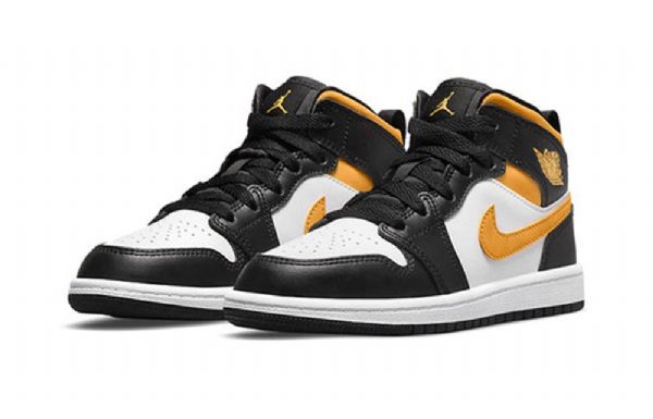 Nike Air Jordan 1 Mid Tops Ps Retro Basketball Sko Til Mænd Sort Guld