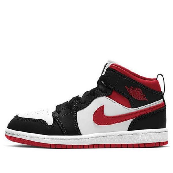 Nike Air Jordan 1 Mid Tops Ps Retro Basketball Sko Til Mænd Sort Rød