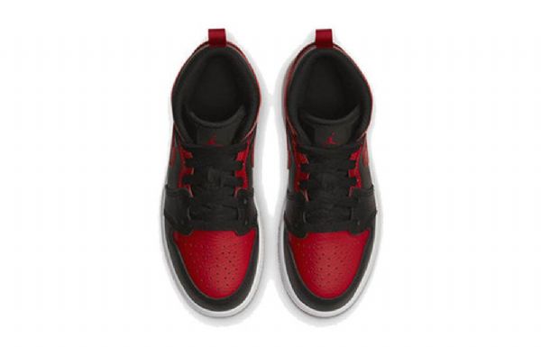 Nike Air Jordan 1 Mid Tops Ps Retro Basketball Sko Til Mænd Sort Rød