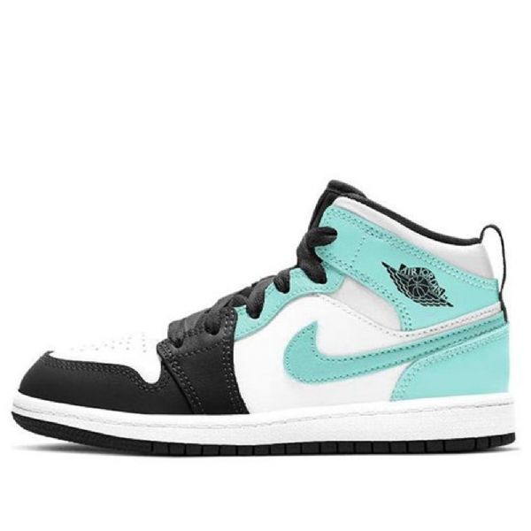 Nike Air Jordan 1 Mid Tops Ps Retro Basketball Sko Til Mænd Sort Turkis
