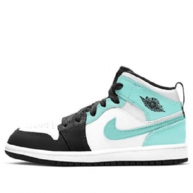 Nike Air Jordan 1 Mid Tops Ps Retro Basketball Sko Til Mænd Sort Turkis