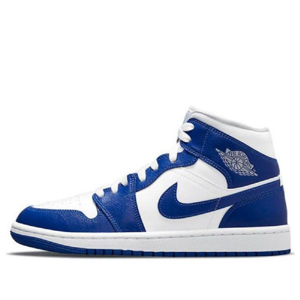 Nike Air Jordan 1 Mid Tops Retro Basketball Sko Til Damer Blå