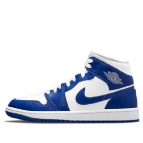 Nike Air Jordan 1 Mid Tops Retro Basketball Sko Til Damer Blå